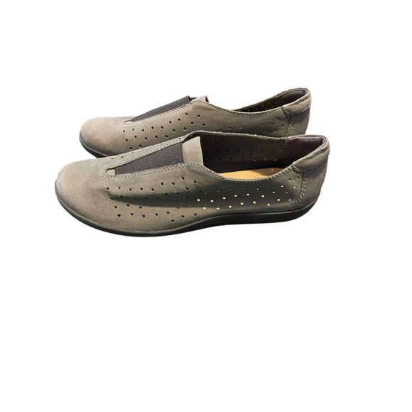 Clarks Womens Dark Gray Nubuck Leather Sable Artisan Daelyn Summit Shoes Size 8 - Picture 3 of 16